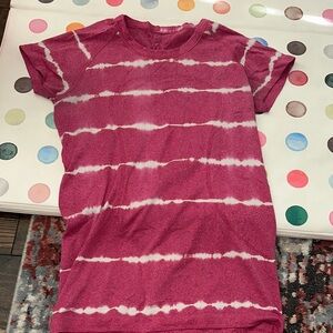 Lululemon Pink Tie-Dye Workout Tee